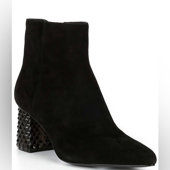 NEW‼️Antonio Melani Kinsley Suede Molded Lucite Heel Booties Sz. 8.5 M - Picture 12 of 12